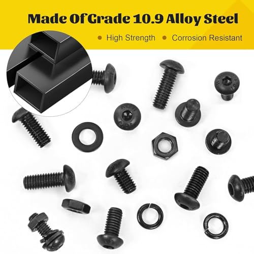 660PCS M4 Hex Button Screws Assortment Kit, M4x6/8/10/12/16/20/30 mm - size: M4 660pcs