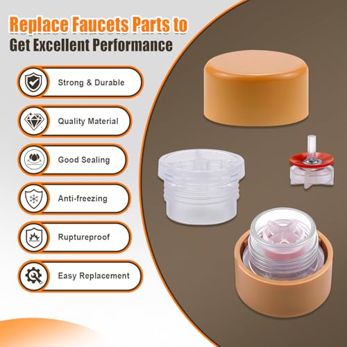 RK-17VB Outdoor Faucet Repair Kit for Woodford Model 17 Outside Faucets Vacuum Breaker Float Kit Include Caps Bodies Floats, 12PCS Set - style: RK-17VB