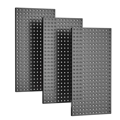 EVERHANGER Metal Pegboard Panels 24" x 12", Heavy Duty Peg Board for Garage - size: 3 Pack 24" x 12"