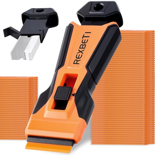 REXBETI Razor Blade Scraper Tool, Upgraded Windows, Glass Stovetop Scraper - style: Upgraded 1 Pack