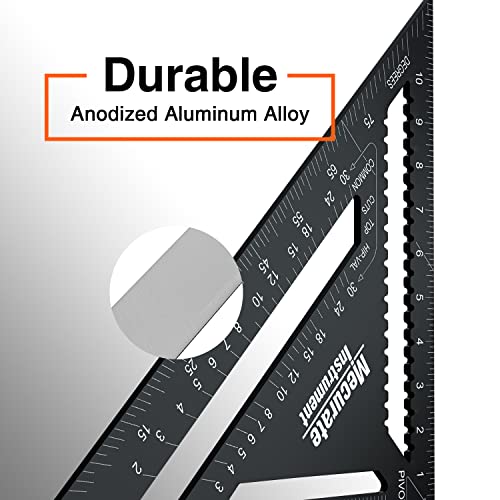 Mecurate 12-Inch Rafter Square, Die-Cast Aluminum Carpenter Square - color: 12" Carpenter Square