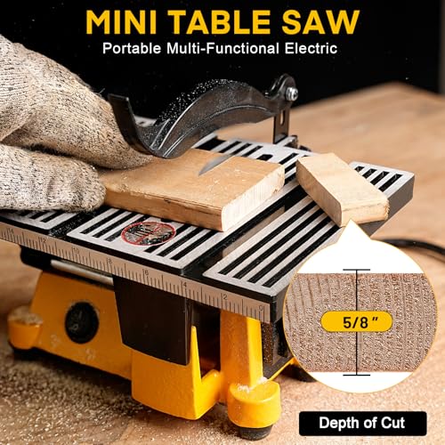 Sbestily Mini Table Saw 90W Portable Small Miter Saws for DIY Crafts
