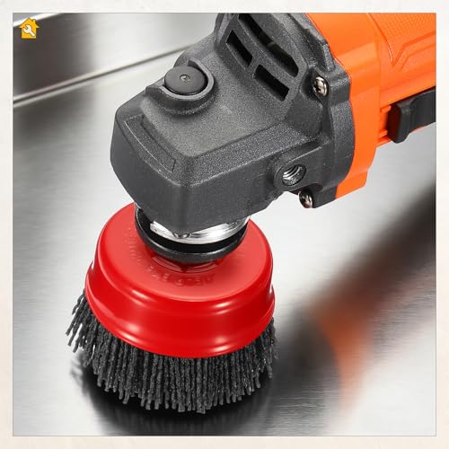 4pcs 4in Wire Cup Brush for Angle Grinder, 5/8"-11 Arbor, 180 Grit - size: 4 inch