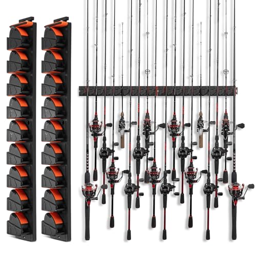 KastKing GravityLock V9 & V9 Vertical Fishing Rod Holder, Holds 18 Rods - color: V9 2-pack (store 18 combos)