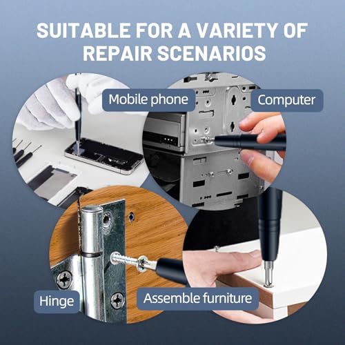Mini Precision Screwdriver Pen 13 in 1, Magnetic Pocket Screwdriver Set, Small Repair Tool for Phone Laptop Computer Eyeglasses - color: Grey