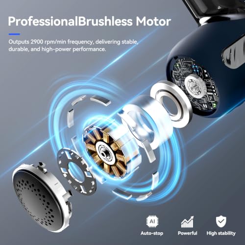 Massage Gun with Heat Therapy, Deep Tissue Mini Muscle Massager - color: Blue