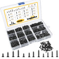 1200Pcs M2,M2.5,M3 Phillips Flat Head Small Self Tapping Screws - color: Black 1200Pcs M2-M3 Phillips Flat Head Screws