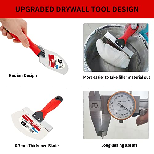 Drywall Tool Kit Putty Knife Set, 8PCS