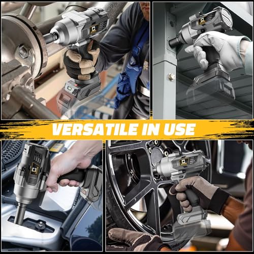 Cordless Impact Wrench 1/2 inch Compatible with Dewalt Battery, 750FT-LBS (1000N.m) Brushless Electric Impact Gun Includes LED Work Light, High Torque Impact Driver, Bare Tool Only - size: 1/2inch, style: Fit for DeWalt(750FT-lbs)