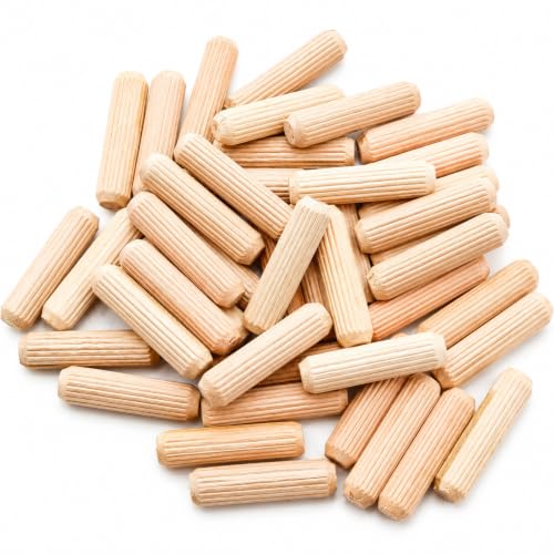 48Pcs 10mm x 40mm / 2/5 Inch x 1.57 Inch Wooden Dowel Pin - size: 10 x 40mm