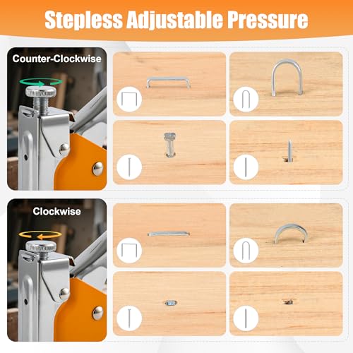 4-in-1 Staple Gun, Heavy Duty Stapler with 800 Staples