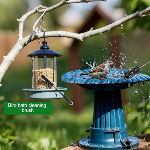 10-Piece Heavy-Duty Scrub Brushes Set with Bird Bath Scrubber and Crevice Tools for Outdoor, Kitchen, Bathroom, Tire & Wheel(Grey) - color: Gray