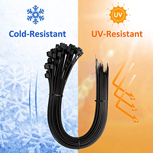 Large Zip Ties Heavy Duty 18 inch (500 Pack), 220 lb Tensile Strength for Outdoor Use, Black Cable Ties, Long Wire Ties by ANOSON - size: 18"/500 pk (220 Lb)