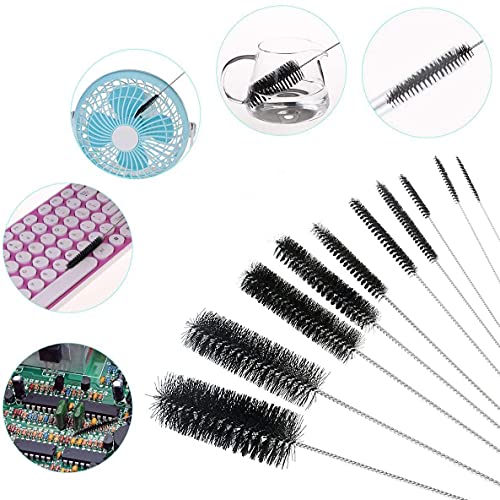 Straw Cleaner Brush Extra Long 12 inch, 10 PCS Straw Cleaner Brush Bristles Diameter (4+8+10+12+16mm) for Cleaning Straws, Pipe, Sippy Cup and Bottle (Pack of 2) - size: 12 inches (Pack of 2)