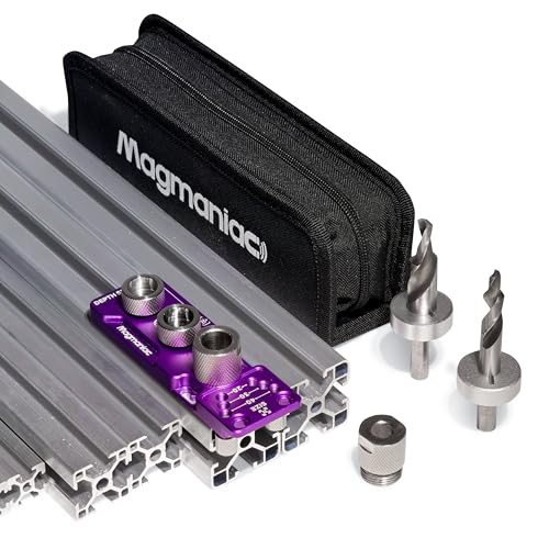 Upgrade Aluminum Profile Drill Guide Access Hole Drill Jig Step Drills - color: Purple