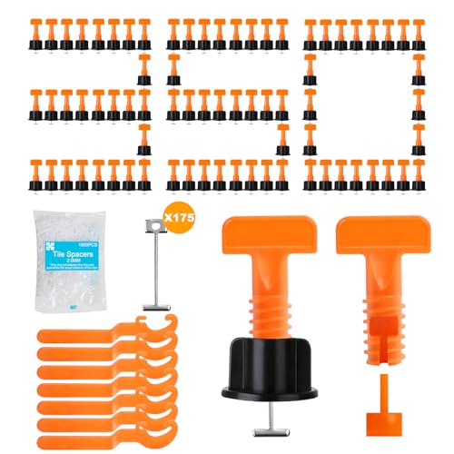 DGSL Tile Leveling System Kit with 350Pcs Tile Leveler 1.5mm - size: 350PCS