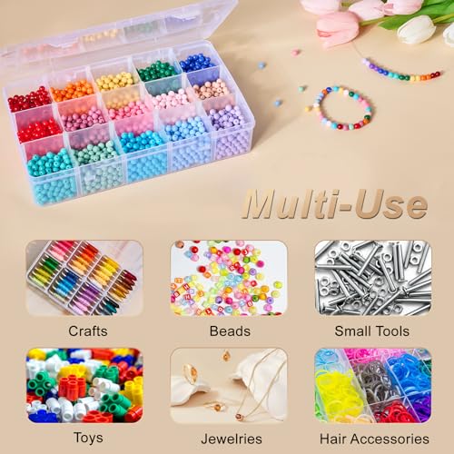 Mauproy 15 Grids Large Plastic Organizer Box with Adjustable Dividers - style: Large 15 Grids