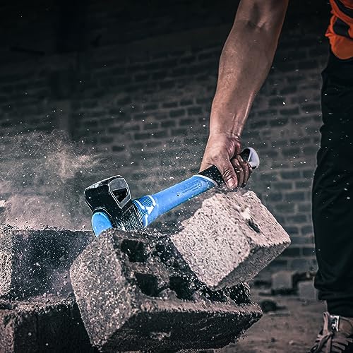 Real Steel Small Sledge Hammer, 3lb Blacksmith Hammer,Drilling Hammer with Demolition Face and Driving Face, 0574 - style: Reverse Installed Handle