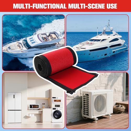Red 60'' Neoprene Trolling Motor Cable Sleeve, Cable Organizer