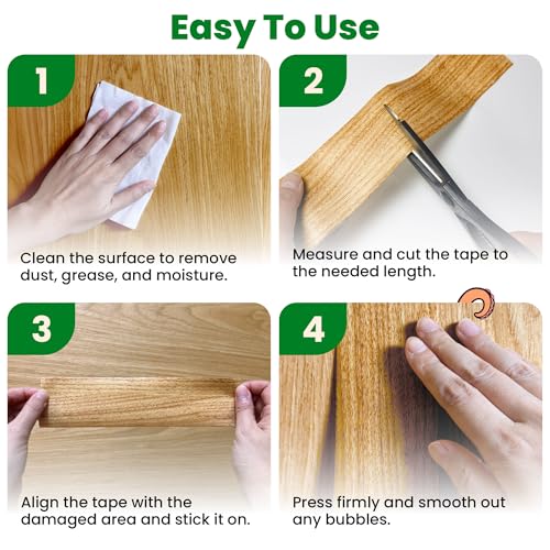 ECOHomes Wood Grain Repair Tape (Black Wood, 4 Inch x 15 Feet) - color: Black Wood, size: 4 Inch By 15 Ft