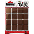 X-PROTECTOR Felt Furniture Pads - 48 PCS 1" - Felt Pads Floor Protectors - size: 1" 48 Brown, Square