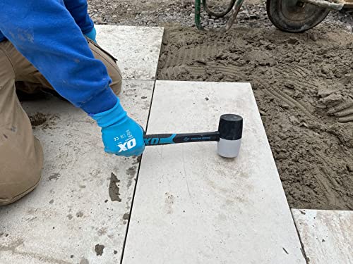 OX 24 oz Rubber Mallet Hammer, Non-Marking Head, Martillo de Goma - size: 24 Ounce