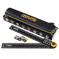 LEXIVON Aluminum Digital Angle Finder Gauge, 10-inch/250mm Multi-Purpose Protractor, Includes XL Display and Rugged Zippered Pouch (LX-DAF10) - size: 10 Inch