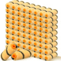 Leumoi 200 Pcs 4 Inch Mini Paint Roller Cover, Yellow Base, Black - color: Yellow Base, Black