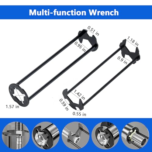 Basin Wrench & Broken Pipe Extractor Tool Set, Plumber Tool for Tight Space