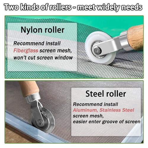 King&Charles Screen Repair Kit, 5-in-1 Screen Tool for Window Mesh Repair - size: 5 in 1