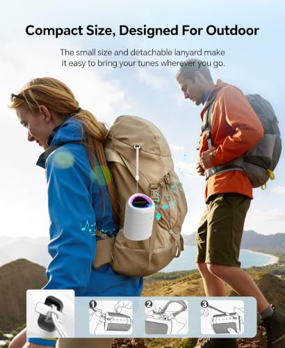Portable Bluetooth Speaker Beach Essentials: IPX5 Waterproof for Outdoor - color: White