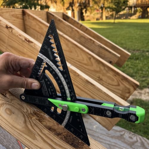 Britton Square Britton Square® 7" Rafter Square: Patented Level Pivot Arm, 3 Vials