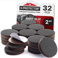 X-Protector Non Slip Furniture Pads for Hardwood Floors 32 PCS 2” - size: 32 Round 2"