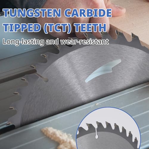 7-1/4 Inch Circular Saw Blade with Expansion Slots, Low Noise Design, Stress Relief Cut Blade for Smooth & Stable Wood Cutting