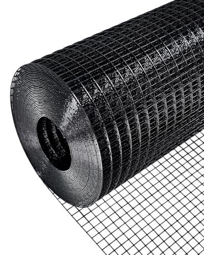 1/2inch 60"x50' 19 Gauge Black PVC Coated Welded Wire Mesh Roll - size: 1/2" x 1/2" 60" x 50'