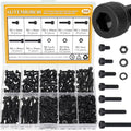 555 Pieces M3 Screws Nuts Washers Set Black, Sutemribor M3 x 6/8/10/12/16/20/25mm Hex Socket Head Cap Screws Nuts Washers Assortment Kit, 12.9 Grade Alloy Steel, Fully Threaded - size: M3 x 6-25mm, style: Socket Head