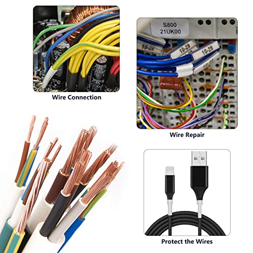 ASHINER 580PCS Durable Heat Shrink Tubing Kit - Ideal for Electric Insulation and Repairs with Convenient Storage Case, White - color: White