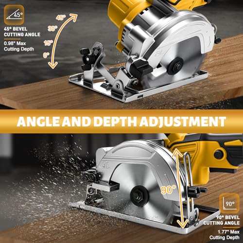 5-1/2 Inch Cordless Circular Saw for Dewalt 20V Battery