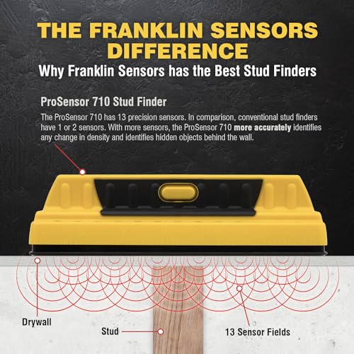 Franklin Sensors ProSensor 710 Stud Finder, 13-Sensor Wall Scanner