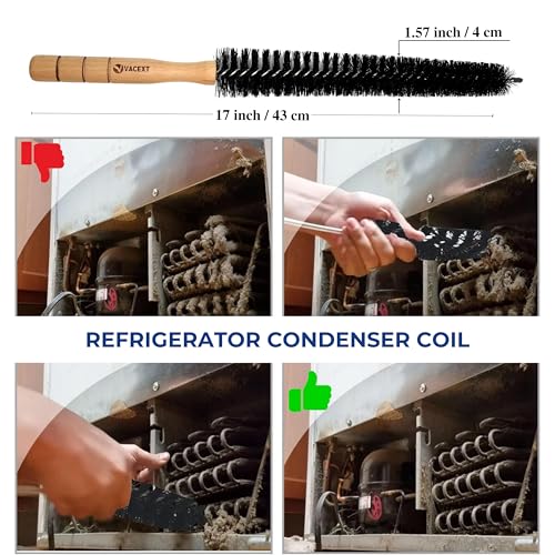 Dryer Lint Brush Vent Trap Cleaner, Refrigerator Condenser Coil Brush & Crevice Gap Cleaning Brush (2PCS) for Household Use - Grout Scrub Brush, House Cleaning Supplies, Home Essentials