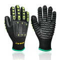 Anti Vibration Gloves, ISO 10819:2013 Certified, Rubber Coating - color: Atv003, size: XX-Large