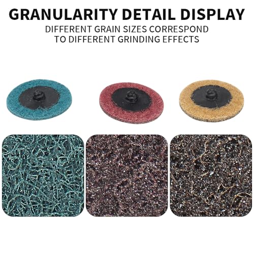 SI FANG 25Pcs 1 inch Die Grinder Sanding Discs Fits Roloc Quick Change Pad - size: 1inch Set