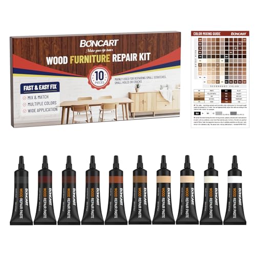 Boncart Wood Furniture Repair Kit, Wood Touch up Fillers - color: 10 Colors