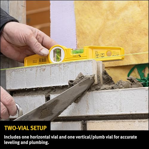 STABILA 81S Die-Cast Aluminum Torpedo Level, Cat. No. 25010 | Type 81S professional torpedo level with durable die-cast construction for accurate leveling work