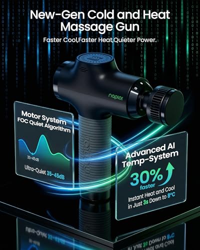 Massage Gun with Heat and Cold, Deep Tissue Percussion Massager Gun