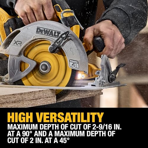 DEWALT 20V MAX XR Brushless Cordless 7-1/4 in. Circular Saw Kit with Battery and Charger (DCS590WW1)