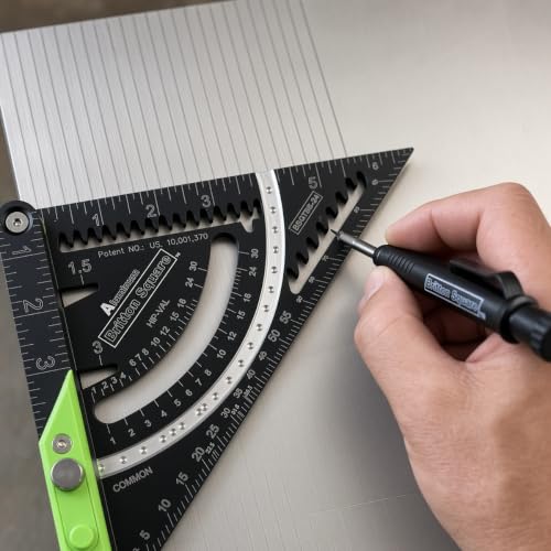 Britton Square Britton Square® 7" Rafter Square: Patented Level Pivot Arm, 3 Vials