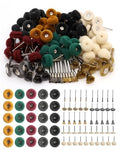 100Pcs Polishing Kit for Dremel, Buffing Polishing Wheel Wire Brush Set, Shank 1/8 Inch Shank Polishing Kit for Metal Wood Watch Jewelry Brass - style: 100PCS-Polishing Kit