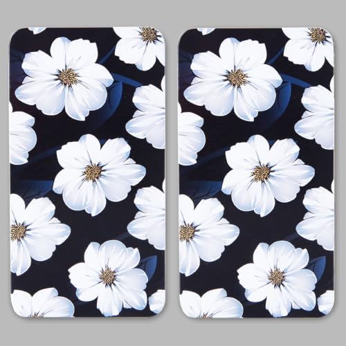 qianshan 40Pcs Empty Half Pans Watercolor Tin Palette with Magnetic Stripe - color: Flower