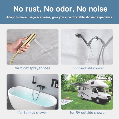39Inches 304 Stainless Steel Shower Hose Extra Long Chorme - color: Chrome, size: 39 Inches